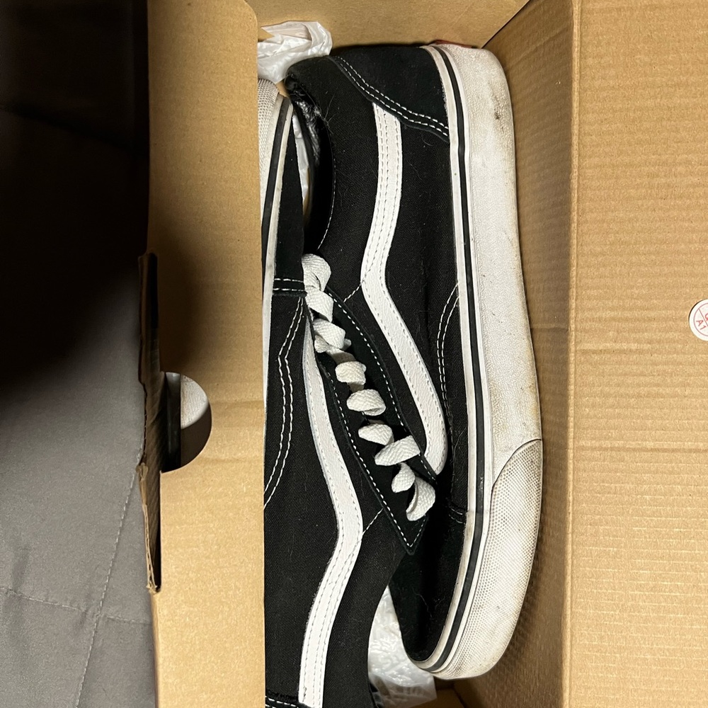Black and white vans